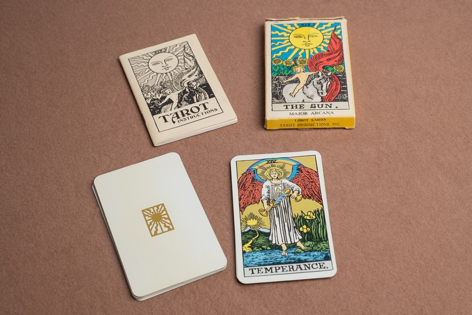 Temperance Card Albano Waite 22 Major Arcana cards, LWB and box