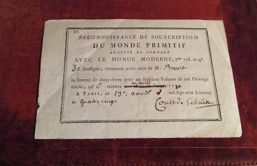Signature of Court de Gebelin
