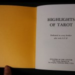 Highlights of Tarot title page