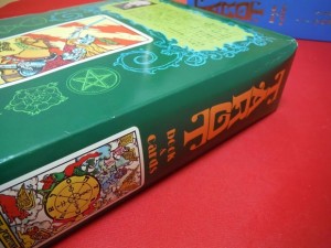Spine of outer Waite-J.K. Tarot deck box