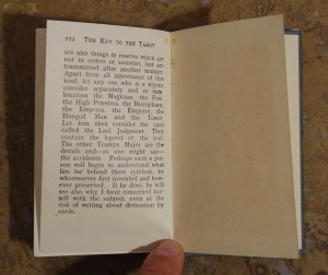 1931 edition of the Key to the Tarot last page