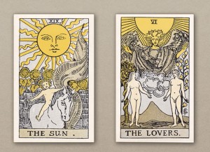 de Laurence "square yellow" Sun and Lovers cards