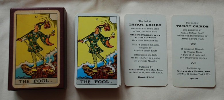 First run deck with two advertisement cards