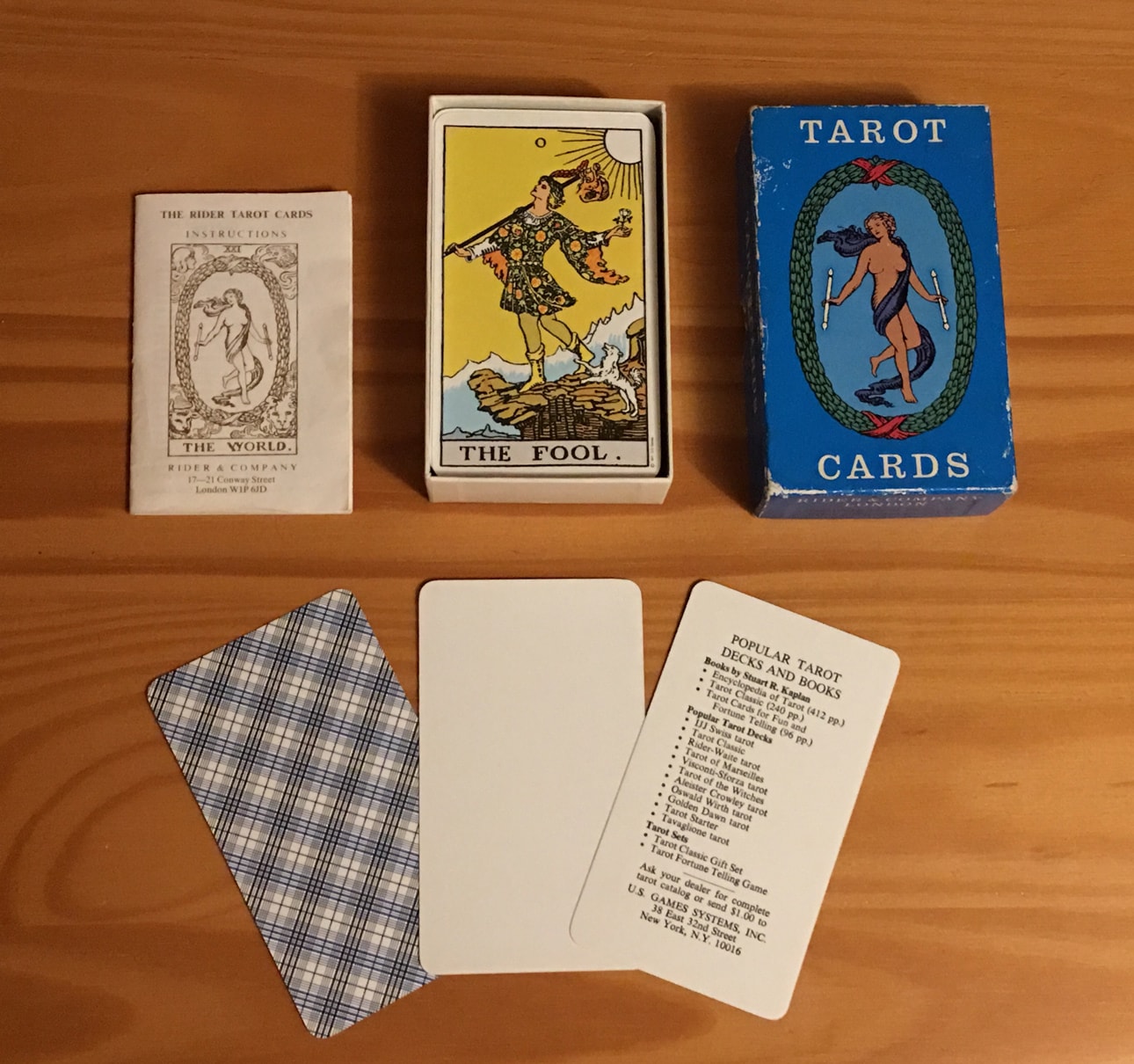1976 / 1977 Blue Box Rider Tarot deck (last one ever)